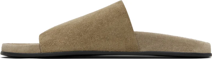 The Row Taupe Hugh Slide Sandals - Image 3
