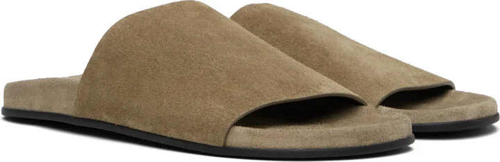 The Row Taupe Hugh Slide Sandals - Image 4