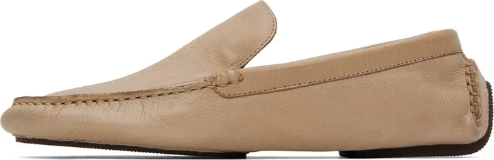 The Row Taupe Lucca Loafers - Image 3
