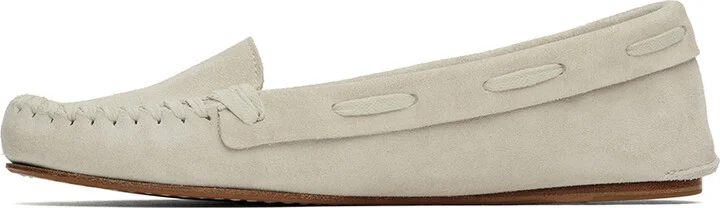 The Row Taupe Mabel Moc Loafers - Image 3