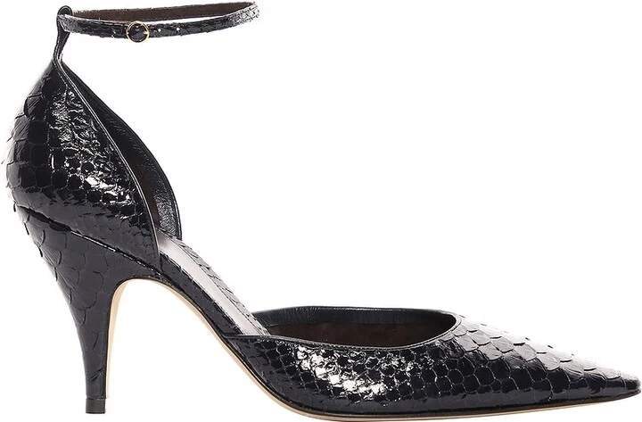 The Row Uxor D'orsay Python Pump in Navy