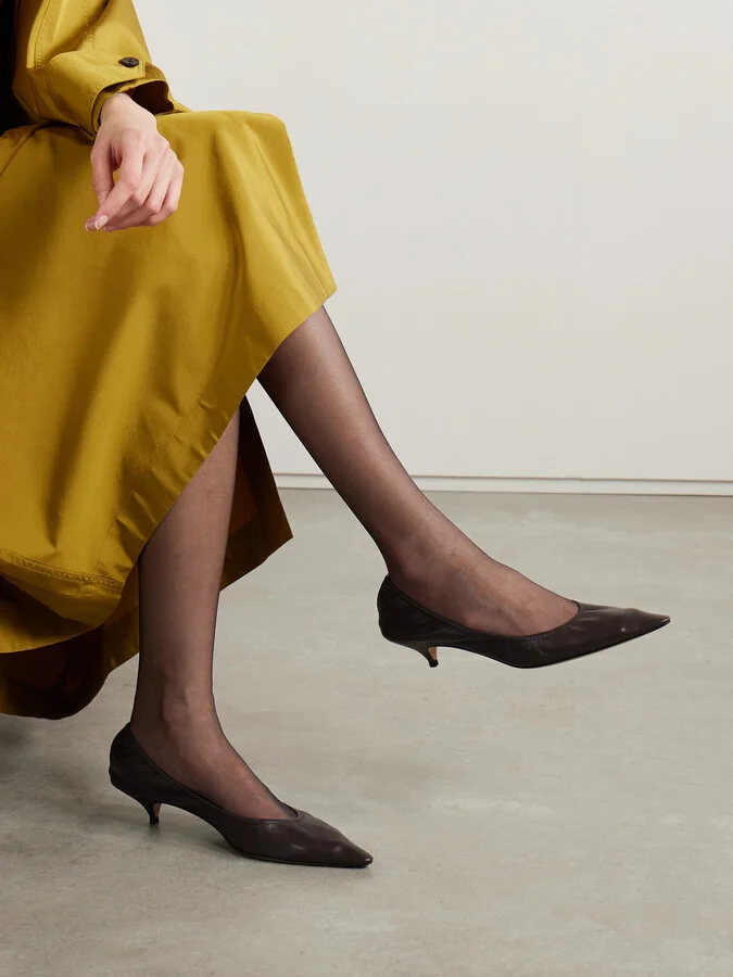 The Row - Uxor Leather Pumps - Brown - Image 2