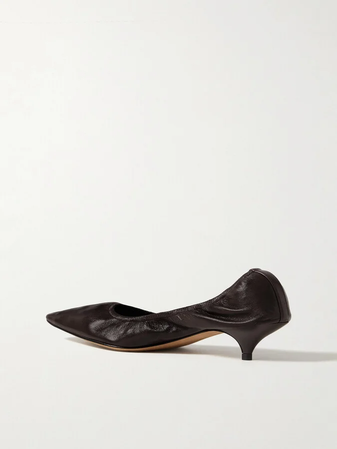 The Row - Uxor Leather Pumps - Brown - Image 3