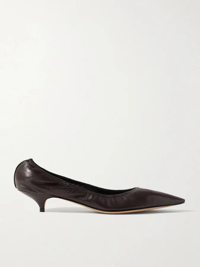 The Row - Uxor Leather Pumps - Brown