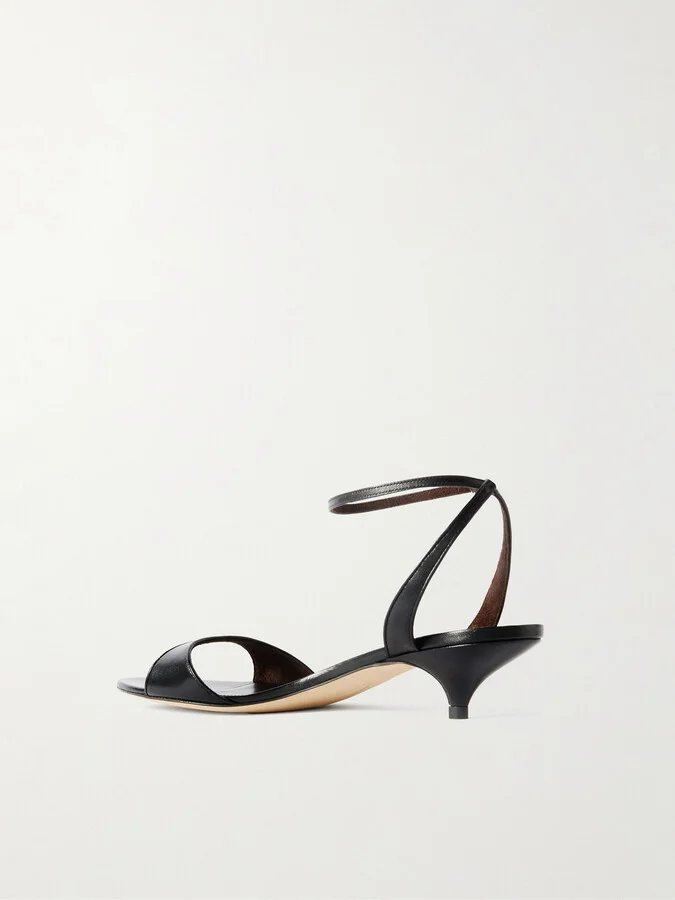The Row - Vika Leather Sandals - Black - Image 3