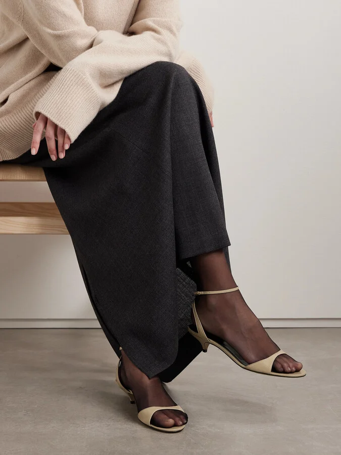 The Row - Vika Leather Sandals - Neutrals - Image 2