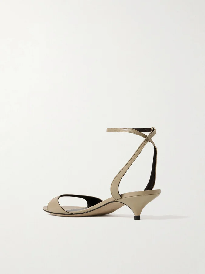 The Row - Vika Leather Sandals - Neutrals - Image 3