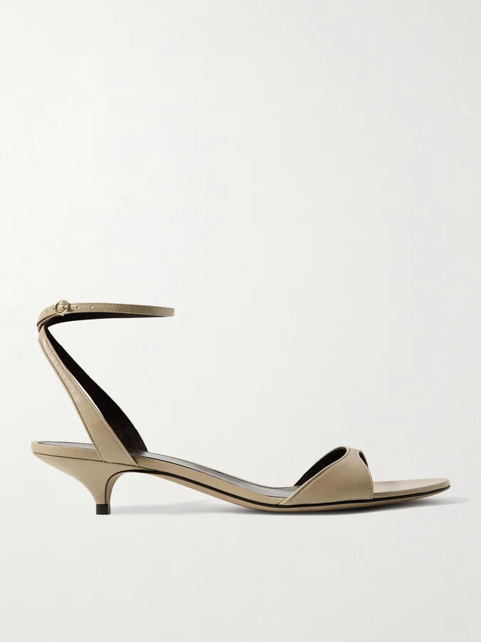 The Row - Vika Leather Sandals - Neutrals