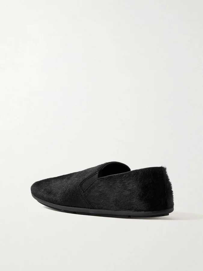 The Row - Vincit Calf Hair Loafers - Black - Image 3