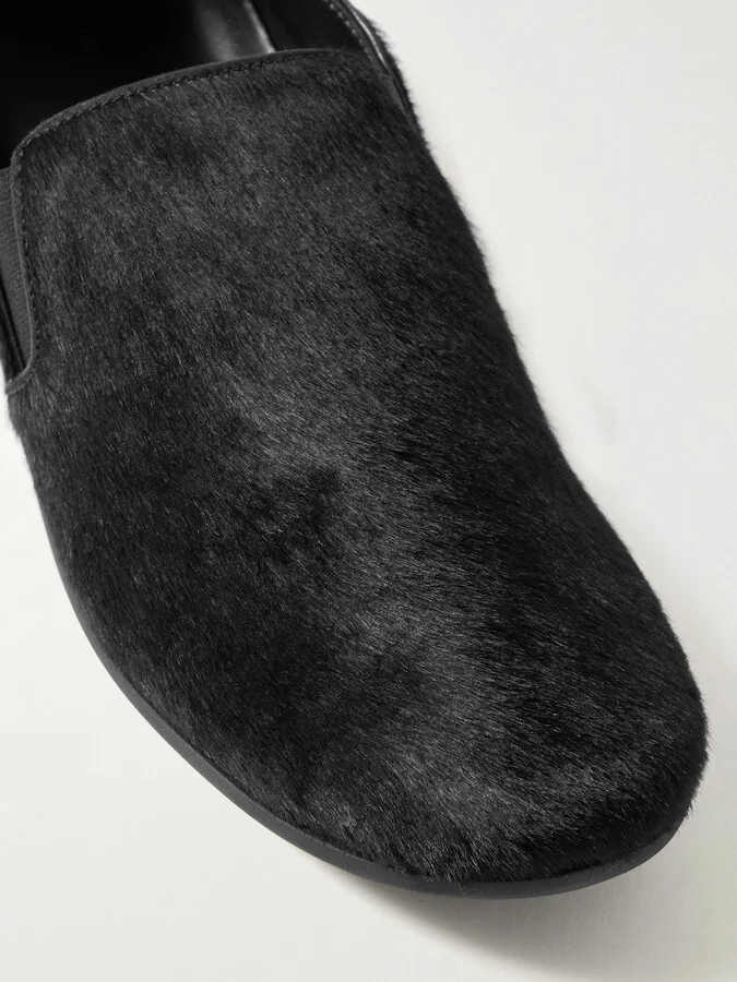 The Row - Vincit Calf Hair Loafers - Black - Image 4