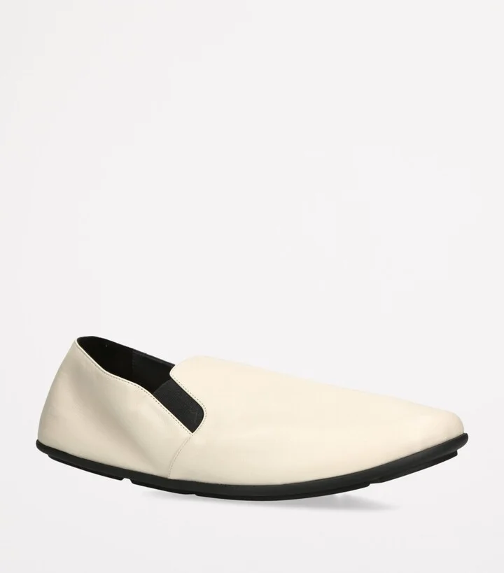 The Row Vincit Leather Slip-On Loafers - Image 3