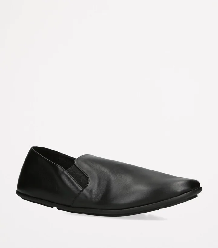 The Row Vincit Leather Slip-On Loafers - Image 3
