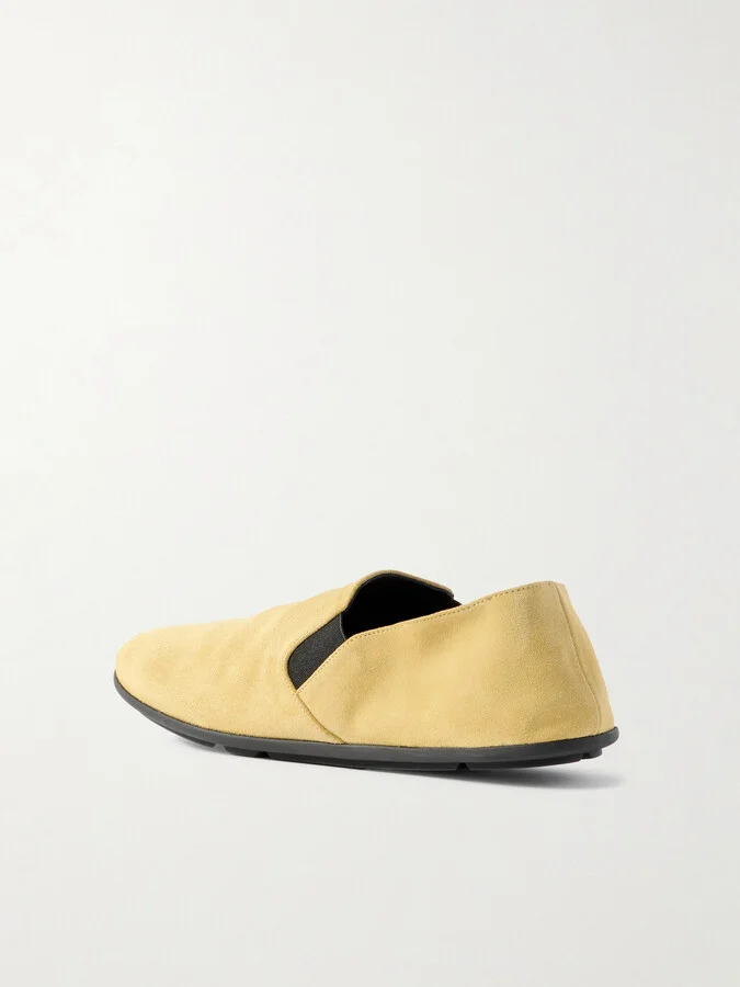 The Row - Vincit Suede Loafers - Yellow - Image 3