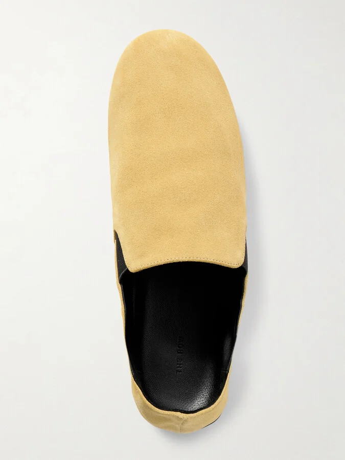 The Row - Vincit Suede Loafers - Yellow - Image 5