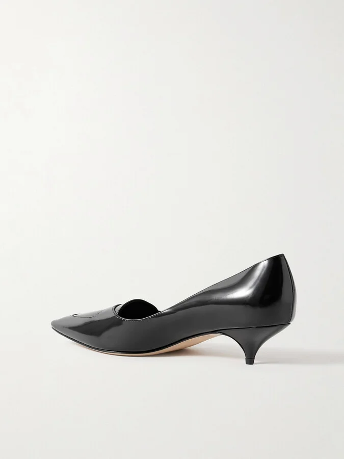 The Row - Viv Glossed-leather Pumps - Black - Image 3