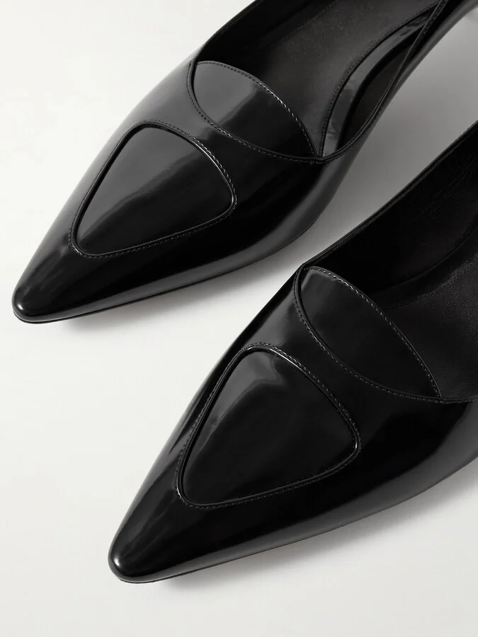 The Row - Viv Glossed-leather Pumps - Black - Image 4