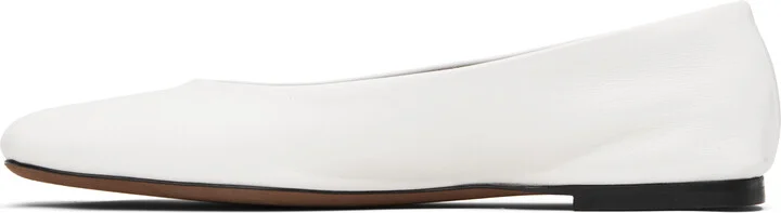 The Row White Square Ballerina Flats - Image 3