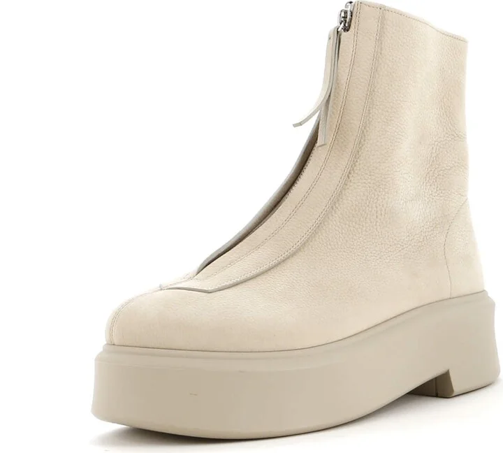 The Row Women's Front Zip Combat Boots Nubuck