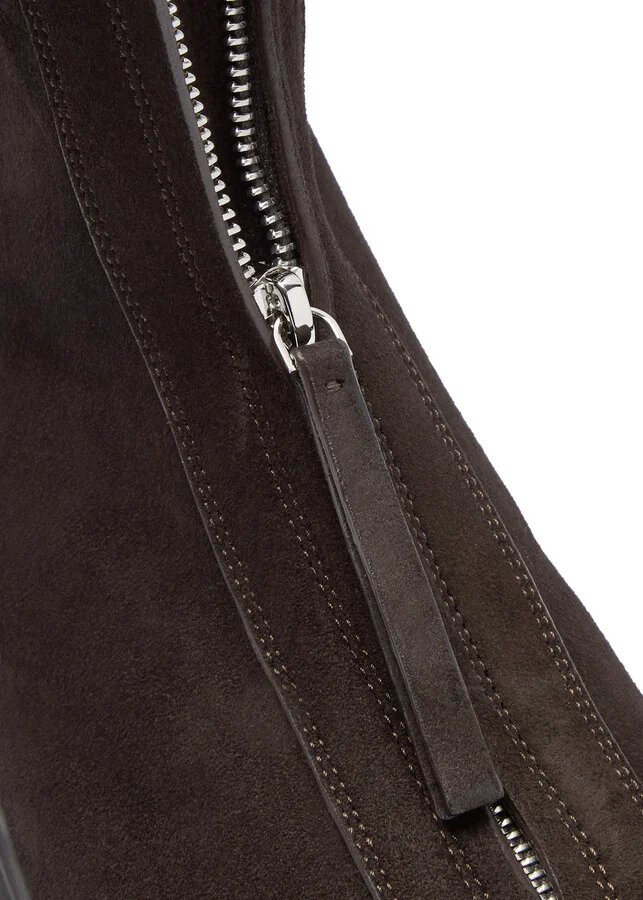 The Row Zipped 1 Suede Ankle Boots - Image 3