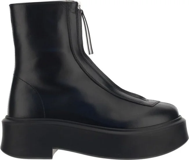 The Row Zipped Ankle Boots