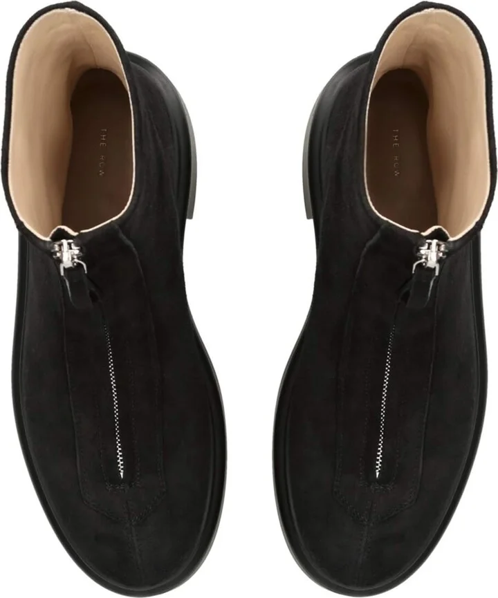 The Row Zipped Suede Ankle Boots 50 - Image 4