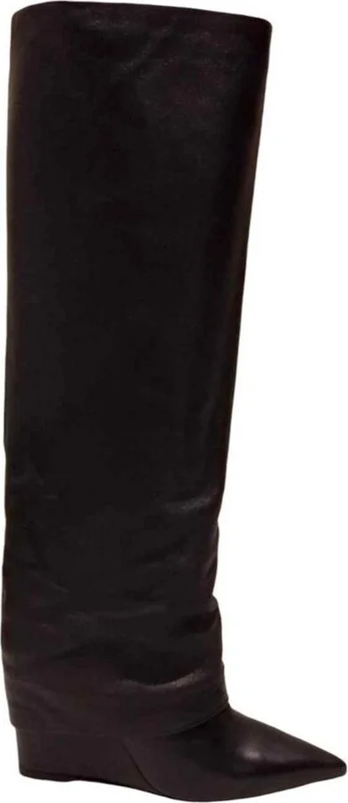 The Seller Pointed-Toe Wedge Boots