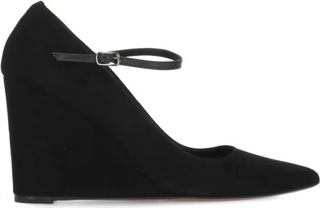 The Seller Pointed-Toe Wedge Pumps