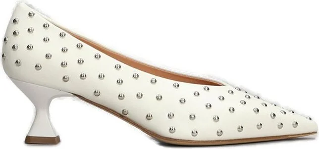 The Seller Stud-Embellished Pointed-Toe Pumps