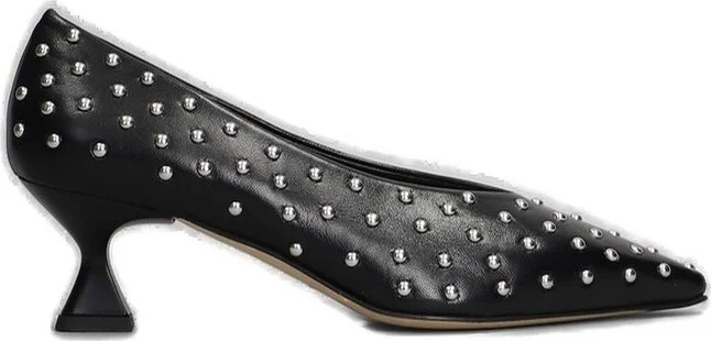 The Seller Stud-Embellished Pointed-Toe Pumps