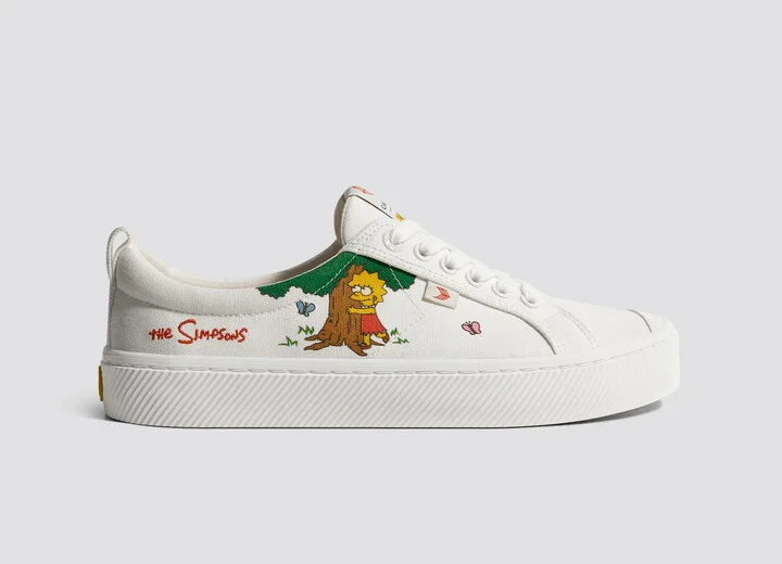 The Simpsons OCA Low White Canvas Lisa Tree Sneaker Men - Image 3