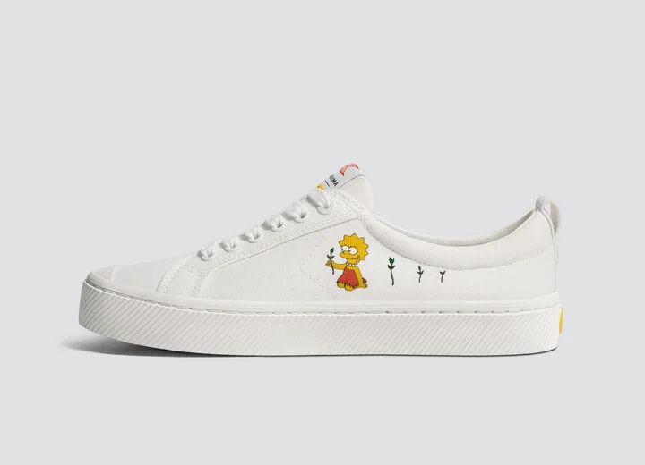 The Simpsons OCA Low White Canvas Lisa Tree Sneaker Women - Image 4
