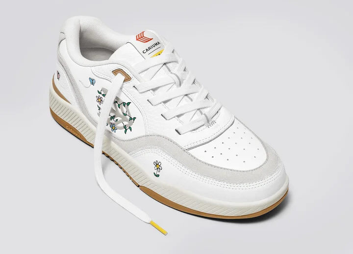 The Simpsons UBA White Leather Lisa Flowers Sneaker Women - Image 5