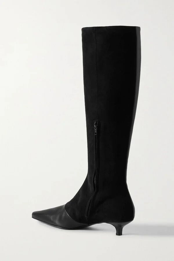 The Slim leather and suede knee boots - Image 3