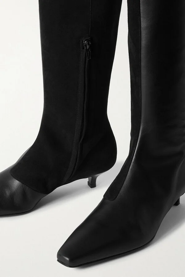The Slim leather and suede knee boots - Image 4