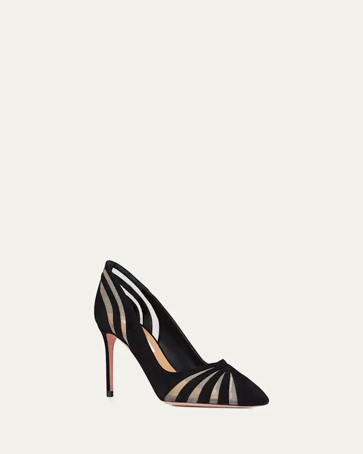 The Spy Suede Mesh Pumps - Image 2