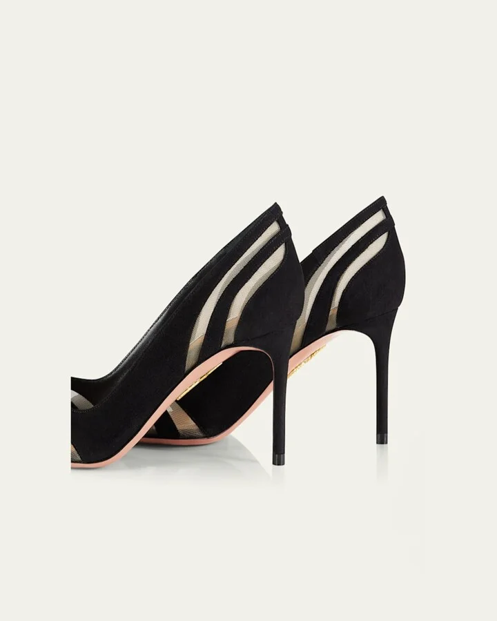 The Spy Suede Mesh Pumps - Image 3