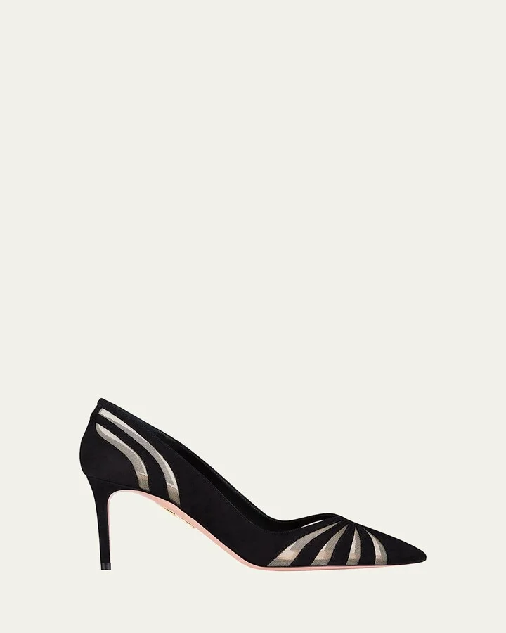 The Spy Suede Mesh Pumps