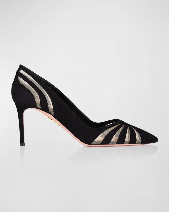 The Spy Suede Mesh Pumps