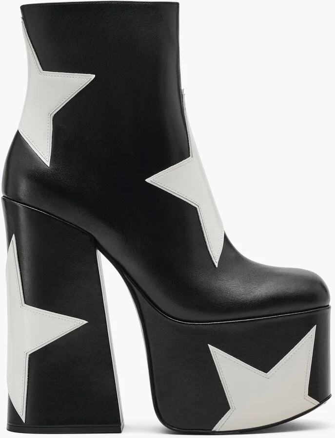 The Star Patchwork Kiki Platform Boot - Black