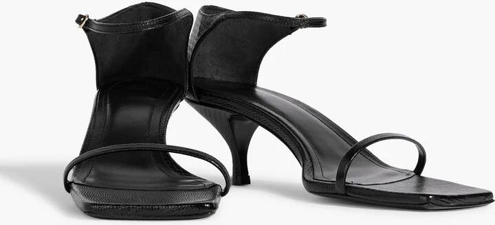 The Strappy lizard-effect leather sandals - Image 2