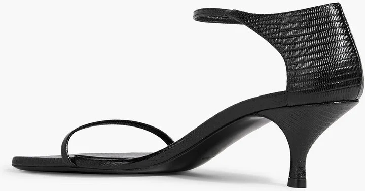 The Strappy lizard-effect leather sandals - Image 3