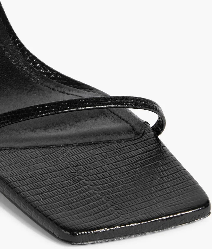 The Strappy lizard-effect leather sandals - Image 4