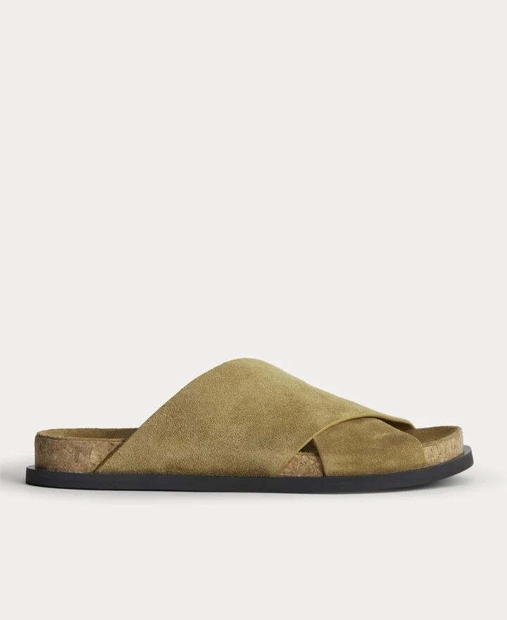 The Suede Crossover Sandal