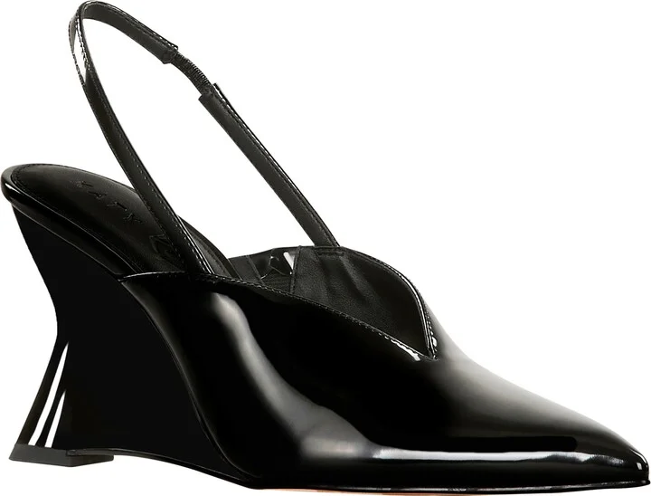 The Trendygurl Slingback Pointed Toe Wedge Sandal
