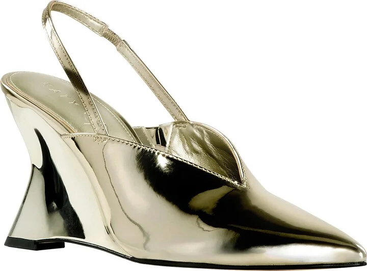 The Trendygurl Slingback Pointed Toe Wedge Sandal