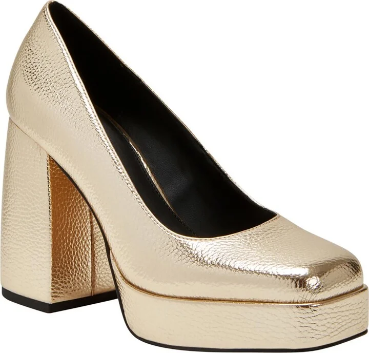 The Uplift Womens Metallic Slip On Platform Heels
