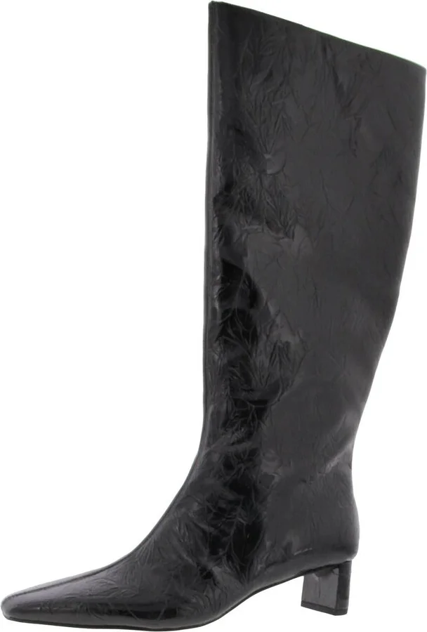 The Wandering Womens Zipper Faux Leather Knee-High Boots