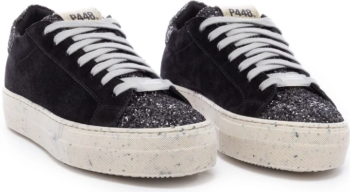 Thea Black Glitter Sneaker - Image 2