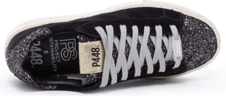 Thea Black Glitter Sneaker - Image 4