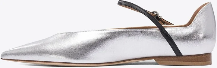 Théa Laminated Leather Ballet Flats - Image 2